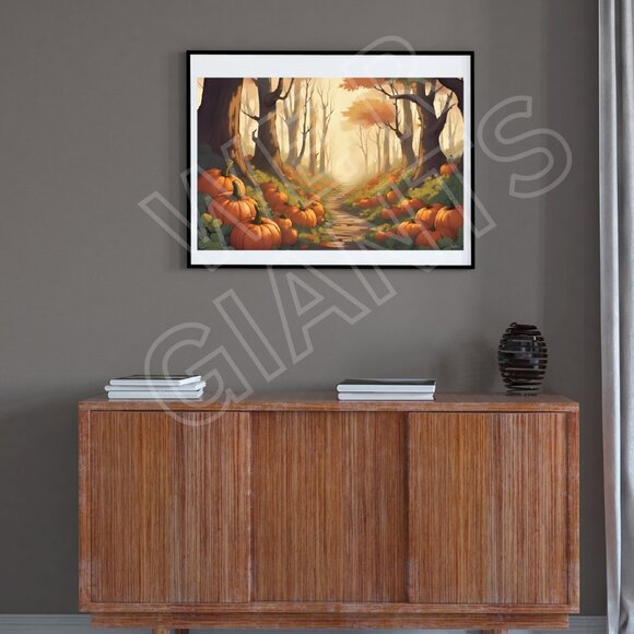 Fall 17x11 Art Print (Pumpkin, Artwork, Decor) - Picture 1 of 2